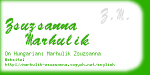 zsuzsanna marhulik business card